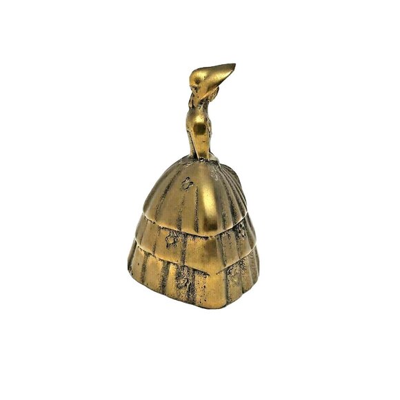 Crinoline Southern Belle Lady Brass Bell Hoop Skirt Bonnet Basket England Made - Picture 4 of 7